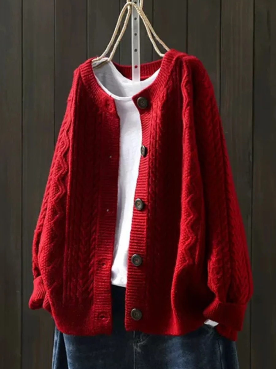 THE LORENZA | CABLE CARDIGAN