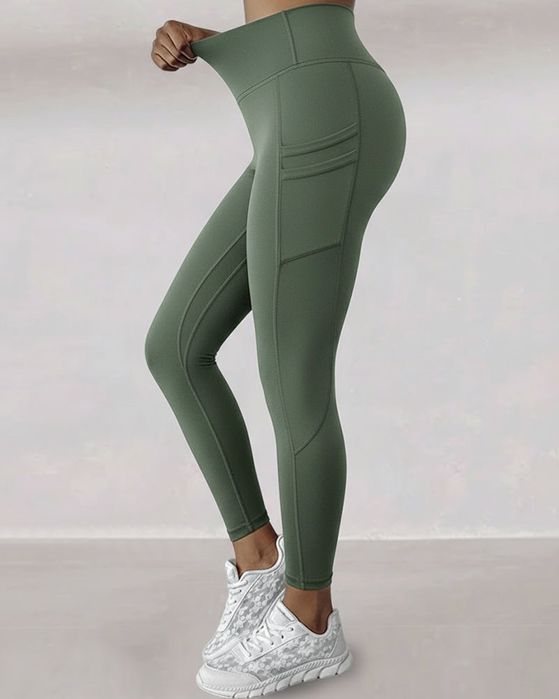 Waisted Workout Athletic Leggings