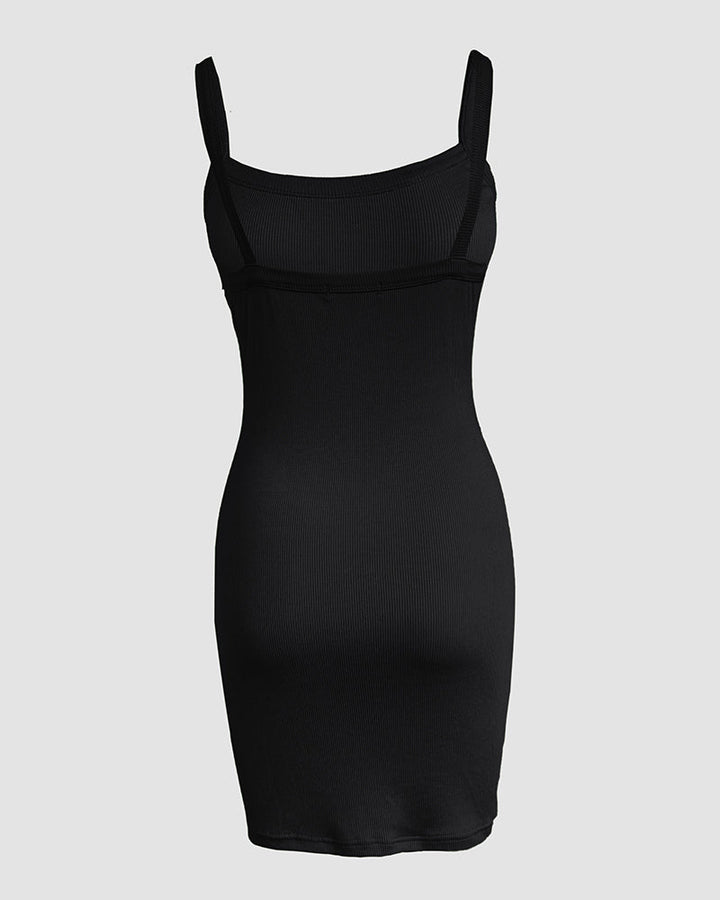 Bandeau Spaghetti Strap Sleevless Mini Dress Casual Slim Fit Bodycon Dress