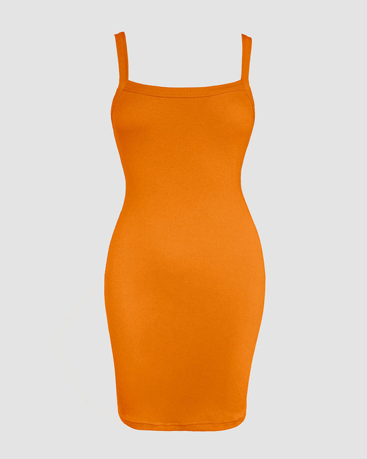 Bandeau Spaghetti Strap Sleevless Mini Dress Casual Slim Fit Bodycon Dress