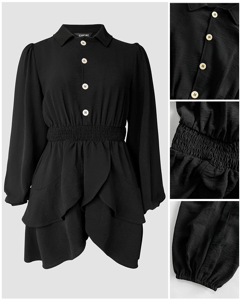 Stylish Women’s 2-Piece Ruffle Top and Shorts Set