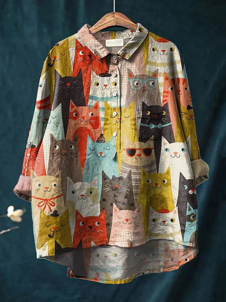 Quinley - Chic Playful Printed Blouse