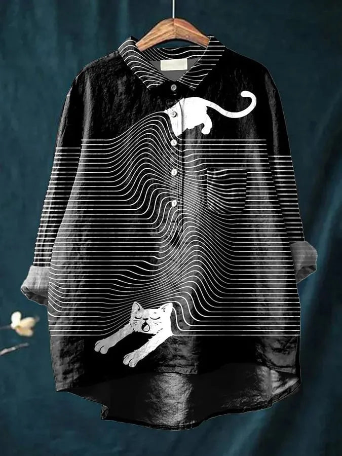 Quinley - Chic Playful Printed Blouse