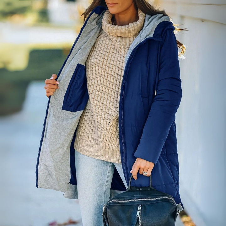 Hooded Puffer Down Jacket Cozy Warmth with Modern Elegance