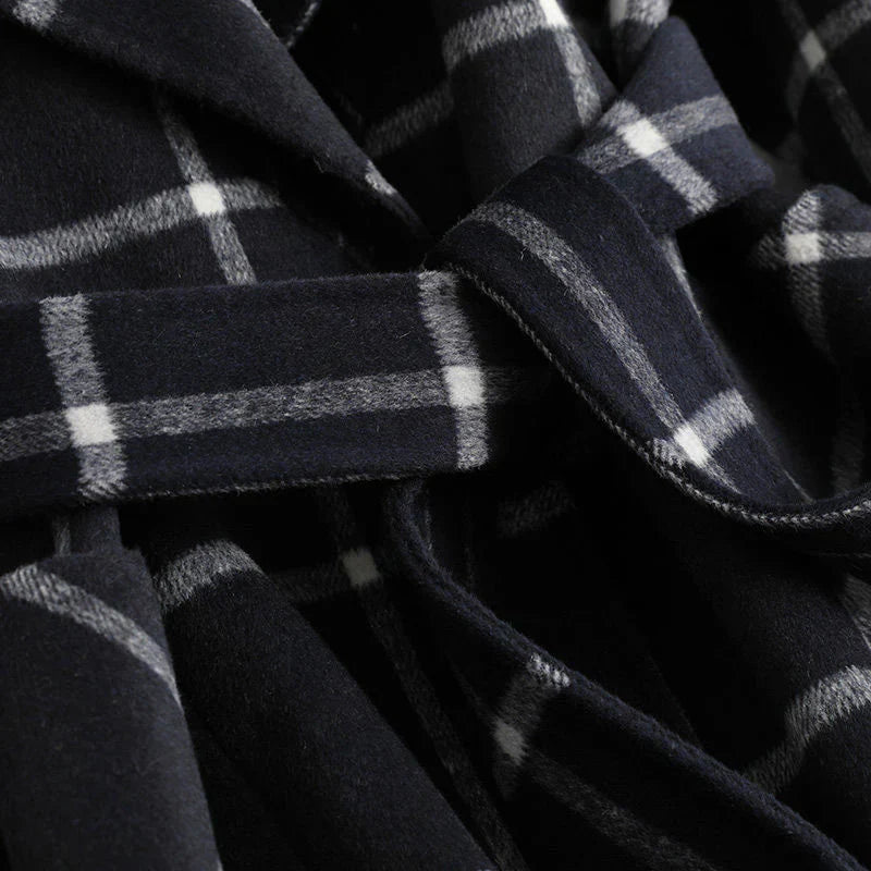 Retro Lapel Plaid Tweed Coat | Vintage Charm Meets Modern Power