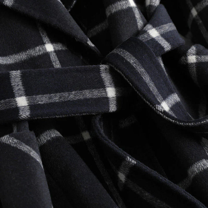 Retro Lapel Plaid Tweed Coat | Vintage Charm Meets Modern Power