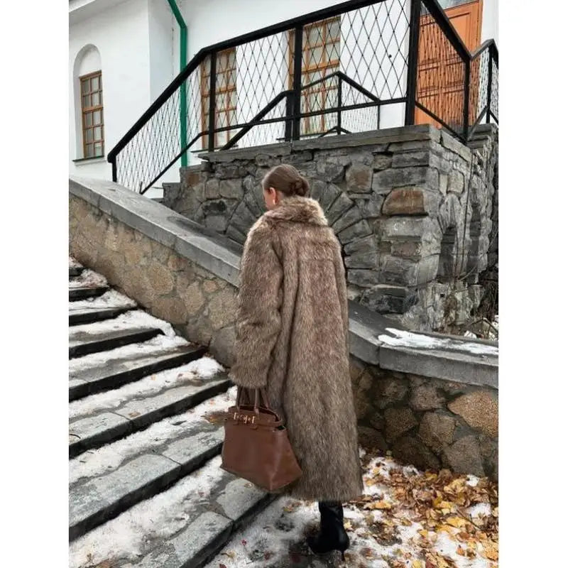 Virelle | Luxury Thickened Faux Fur Waist-Fit Coat