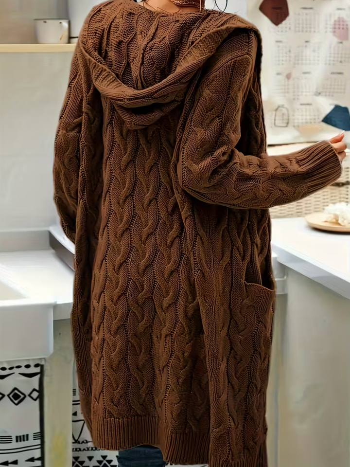 Sophia | Long Sleeve Cozy Hooded Cardigan