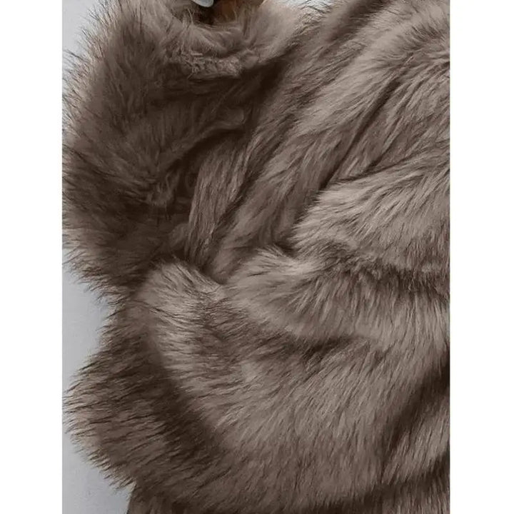 Virelle | Luxury Thickened Faux Fur Waist-Fit Coat